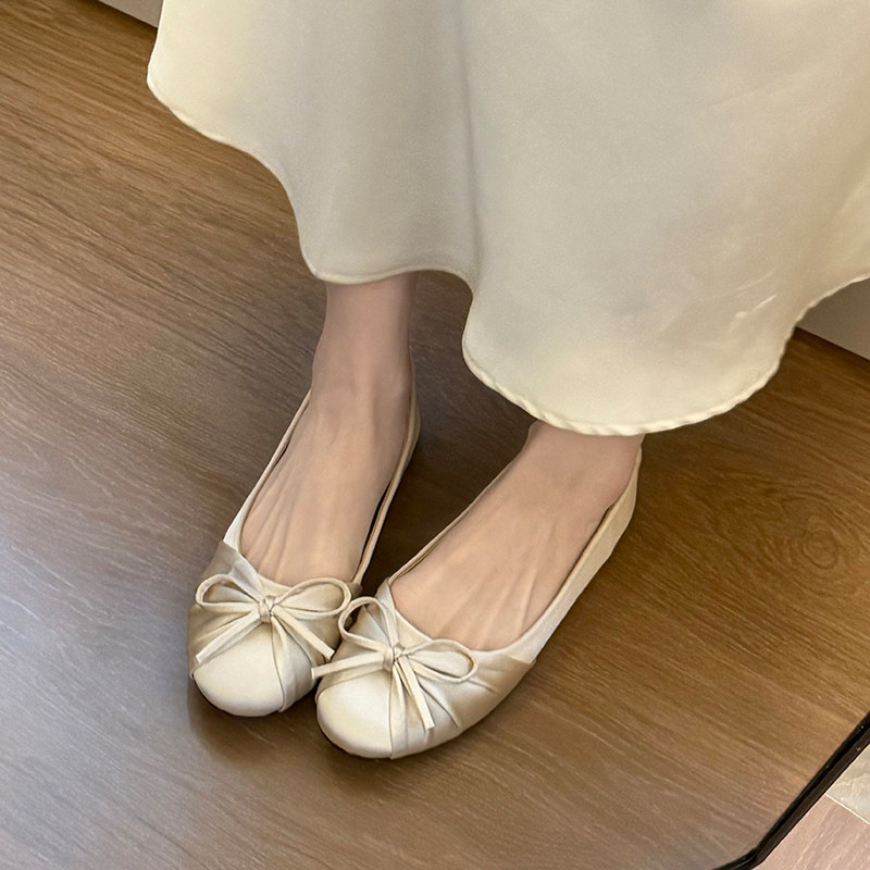 Women'S Shoes And Accessories - 2026 New Bow-knot Temperament Satin Shallow