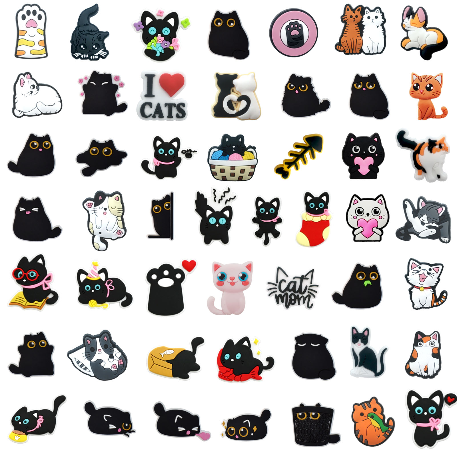Women Accessories For Gift - Random 10-30Pcs Cute Cat Series Shoe