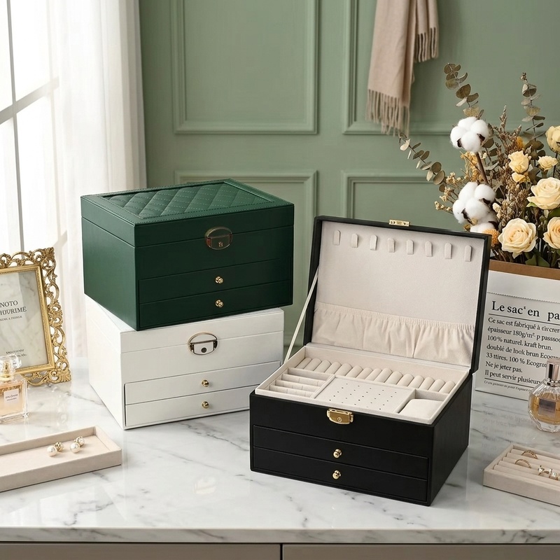 Women Accessories Drawer - Large Capacity Jewelry Box Multi Tier