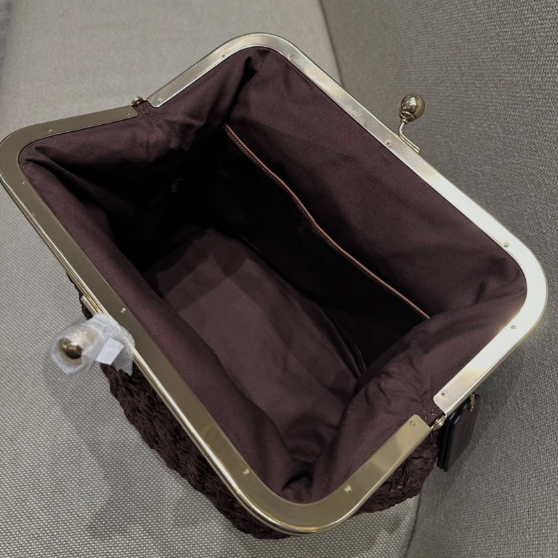 Hand-Woven Kisslock Frame Shou - Women'S Accessories Purse 评论和价格
