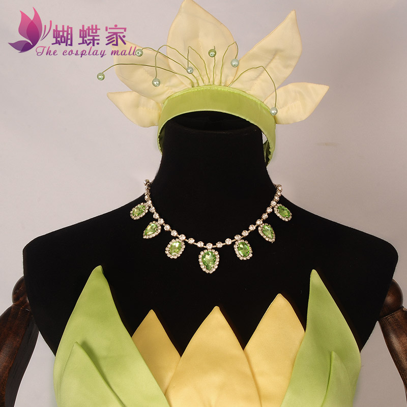 Princess Tiana Dress Cosplay C - Women Accessories Kit 评论和价格