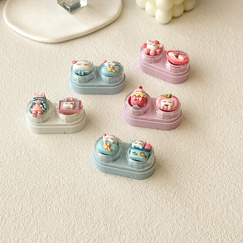 Cute Cartoon Cat Contact Lens  - Women Accessories Drawer 评论和价格