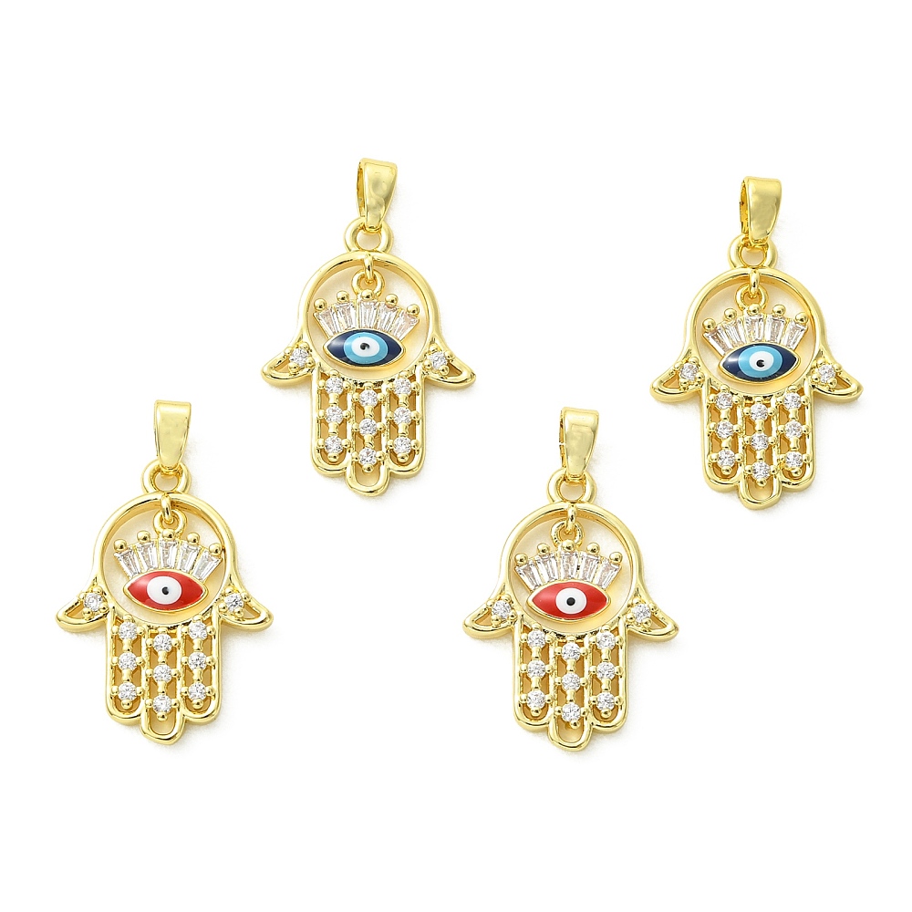 4pcs Alloy Golden Hamsa Hand C - Evil Eye Bracelet 评论和价格