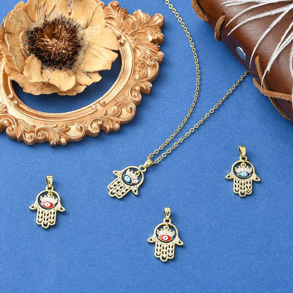 4pcs Alloy Golden Hamsa Hand C - Evil Eye Bracelet 评论和价格