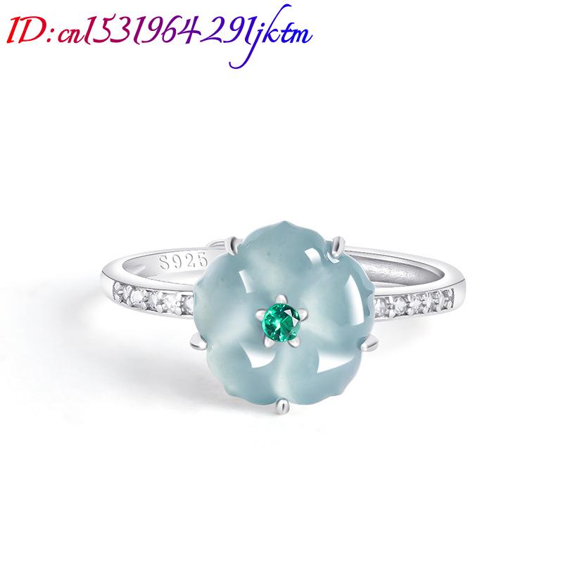 Blue Burmese Jadeite Flower Ri - Women'S Accessories 评论和价格