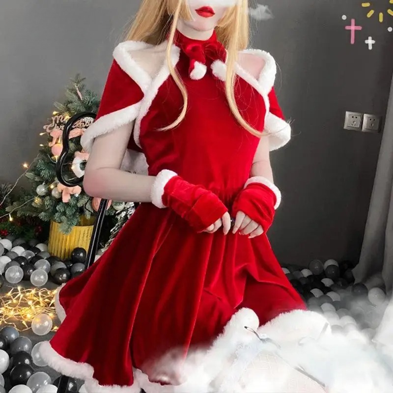Christmas Cosplay Costume Dres - Women Accessories Kit 评论和价格