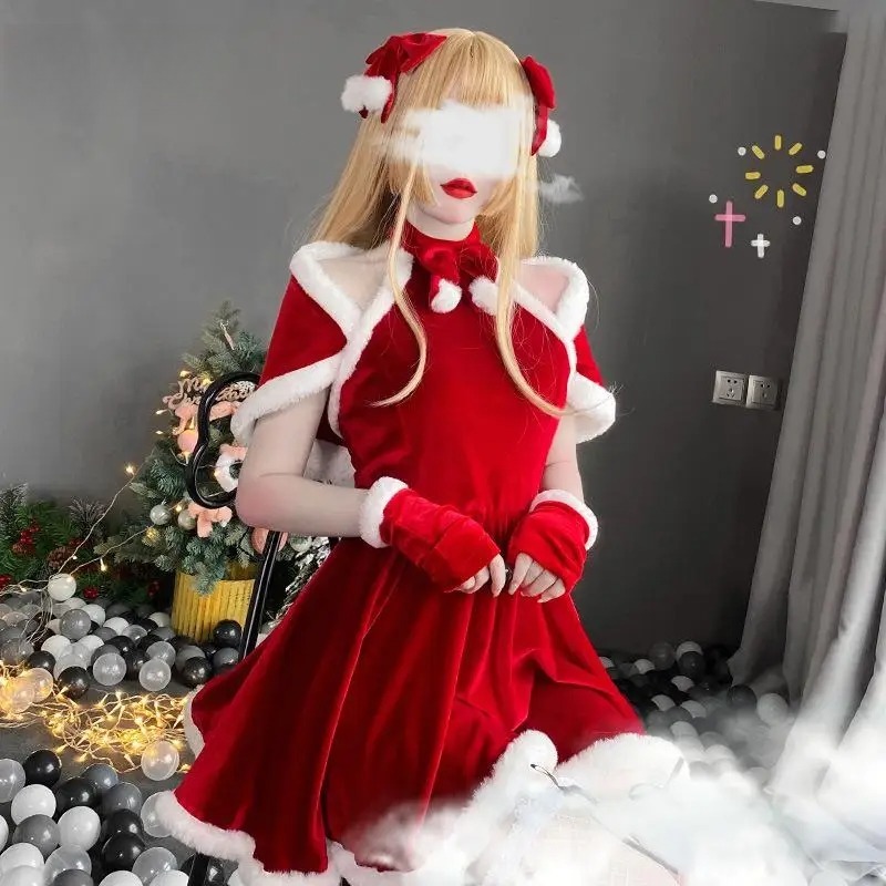 Christmas Cosplay Costume Dres - Women Accessories Kit 评论和价格
