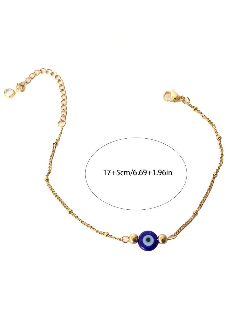 1pc Blue Evil Eye Women's Deli - Evil Eye Bracelet 评论和价格