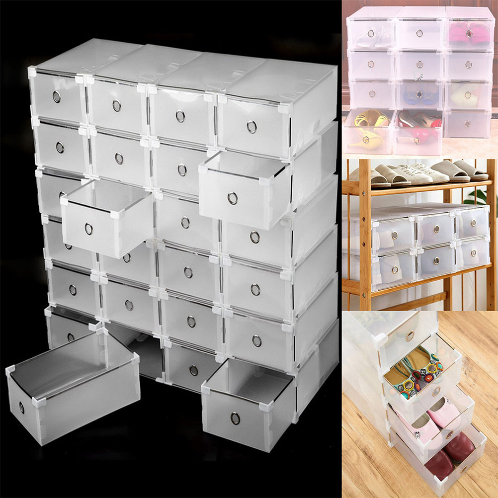 2Pcs Drawer Transparent Shoes  - Women Accessories Drawer 评论和价格