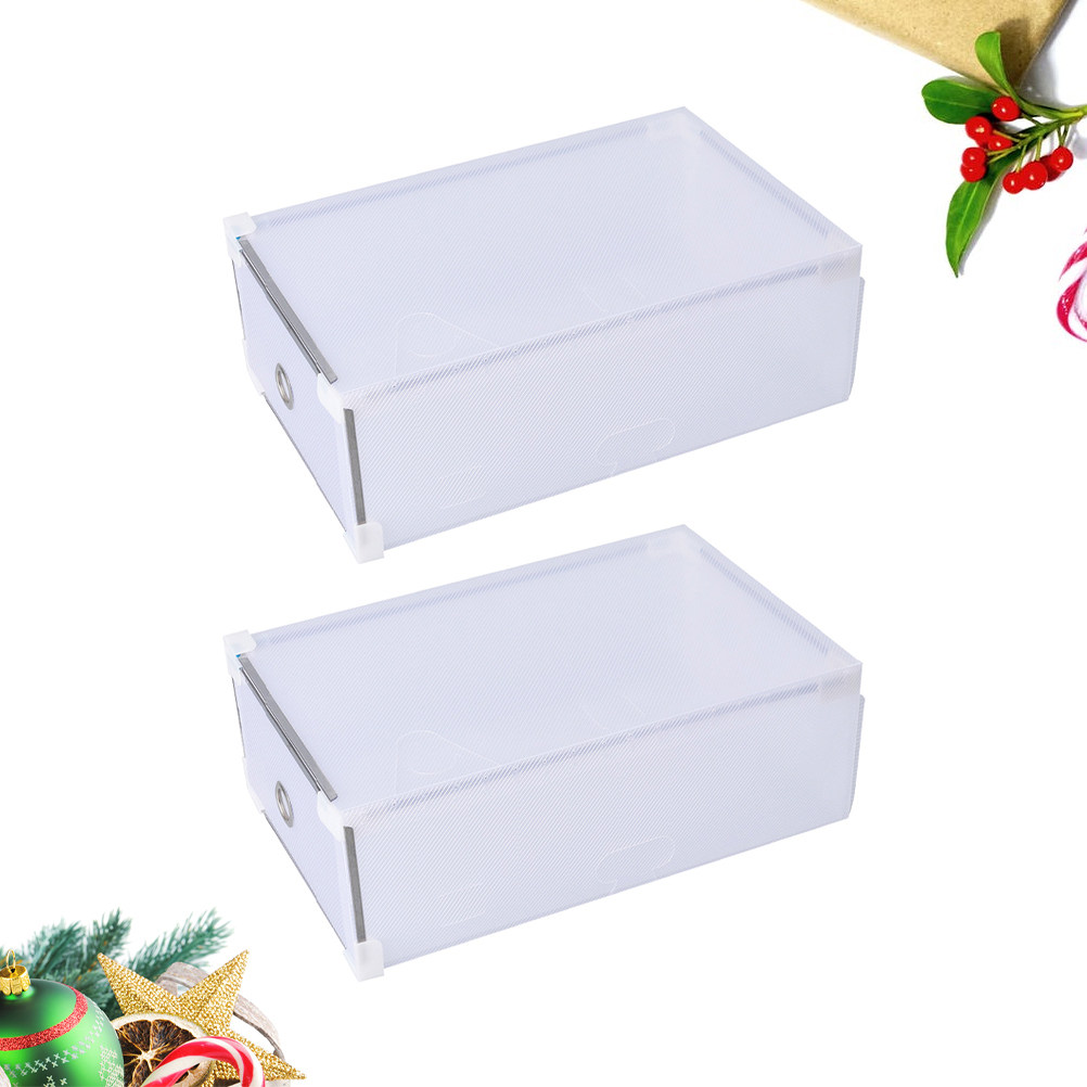 2Pcs Drawer Transparent Shoes  - Women Accessories Drawer 评论和价格