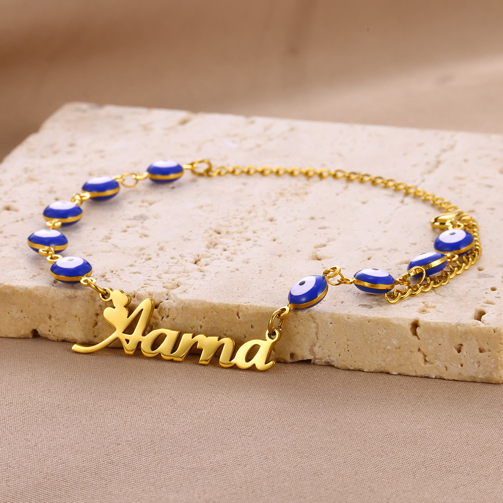 Custom Name Blue Evil Eye Brac - Evil Eye Bracelet 评论和价格