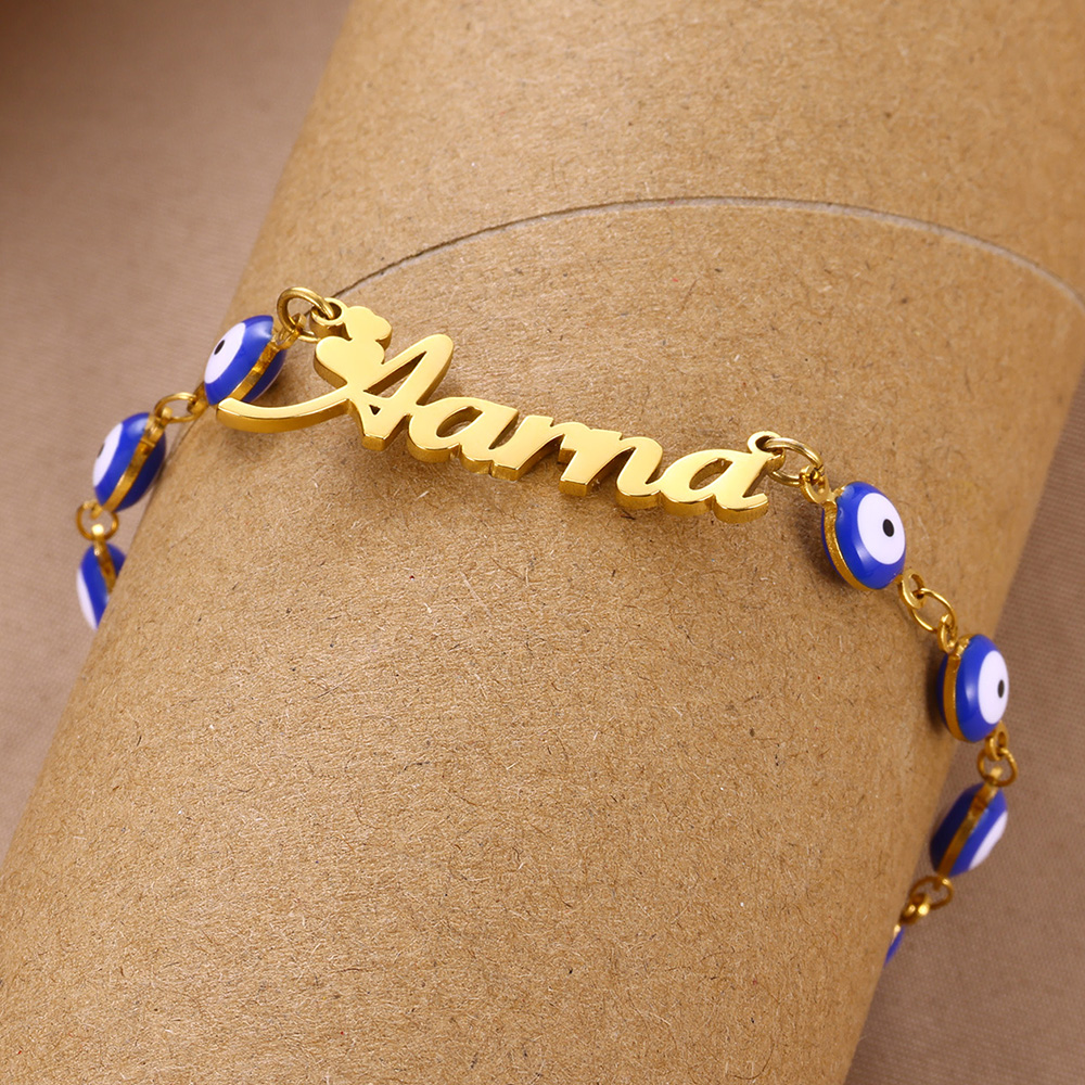 Custom Name Blue Evil Eye Brac - Evil Eye Bracelet 评论和价格