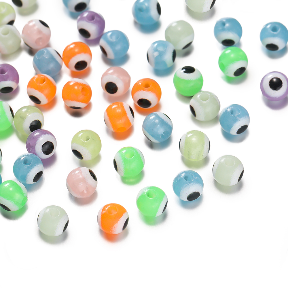 10pcs/lot 6mm Luminous Round B - Evil Eye Bracelet 评论和价格