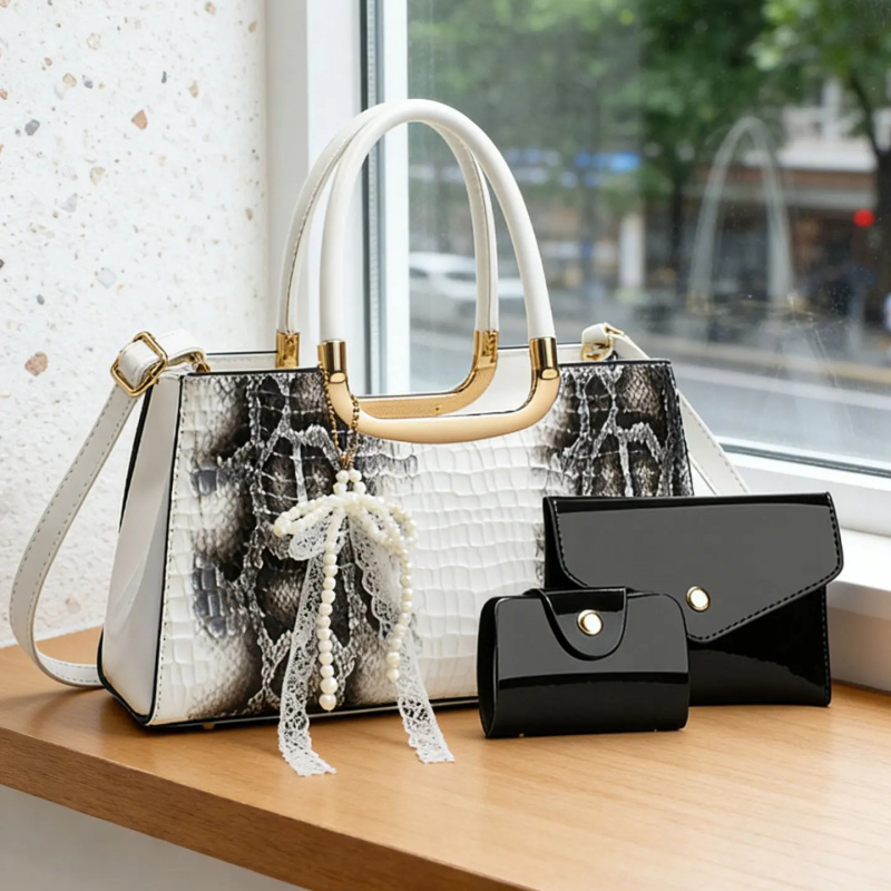 Women's Handbag Set, Crocodile - Women Accessories For Gift 评论和价格