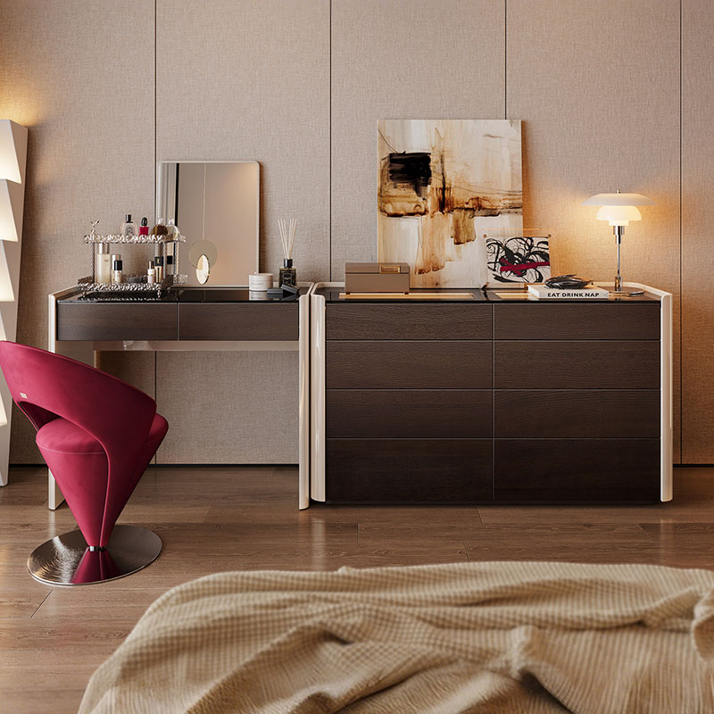 Coffee Modern Vanity Table Com - Women Accessories Drawer 评论和价格