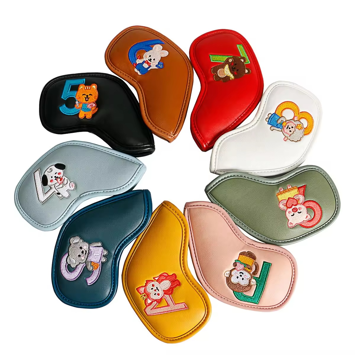 9Pcs Cute Cartoon Animal Golf  - Women Accessories For Gift 评论和价格